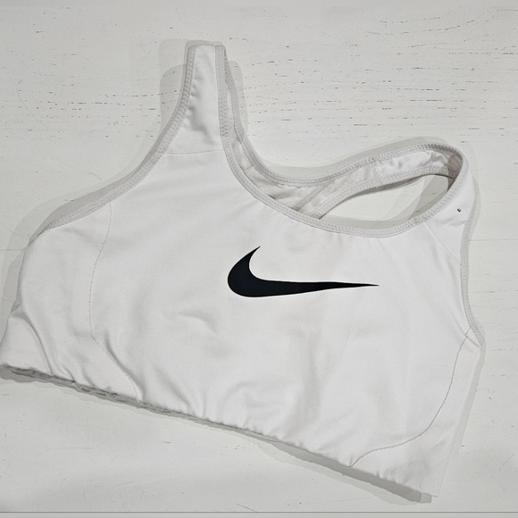 Nike Women's White Sports Bra - Picture 1 of 5